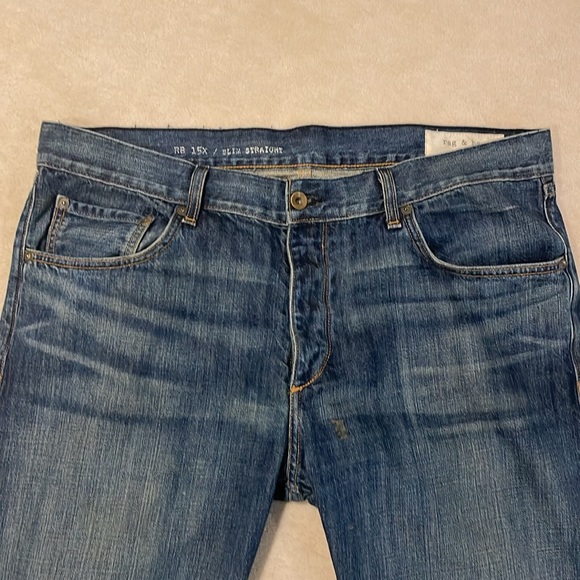 Men's rag & bone slim straight 15x jeans in size 38 - Picture 4 of 14